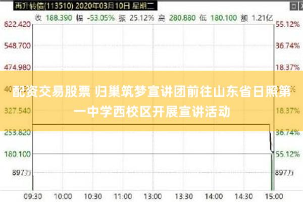 配资交易股票 归巢筑梦宣讲团前往山东省日照第一中学西校区开展宣讲活动