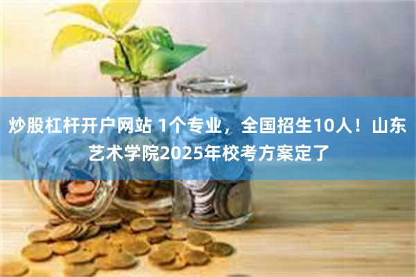 炒股杠杆开户网站 1个专业，全国招生10人！山东艺术学院2025年校考方案定了